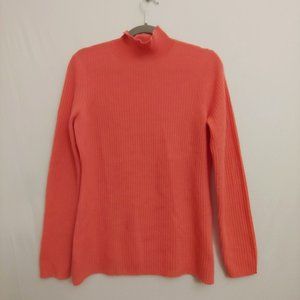 Alex Marie 100% Cashmere Long Sleeve Turtleneck Sweater Watermelon Medium